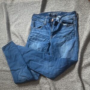 American Eagle Outfitters Women's Dark Blue Skinny Jeans